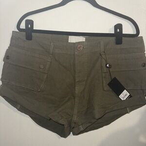ONE TEASPOON Smiths Short Women Sz 32 Super Khaki Cuffed Green Free People